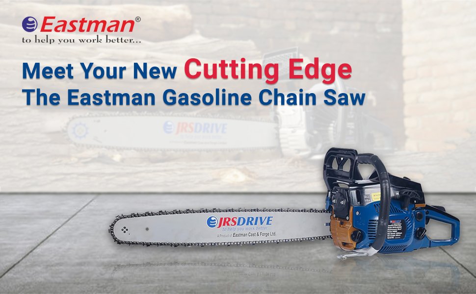 Eastman tools display showing hand tools and power tools in an industrial workshop setup.