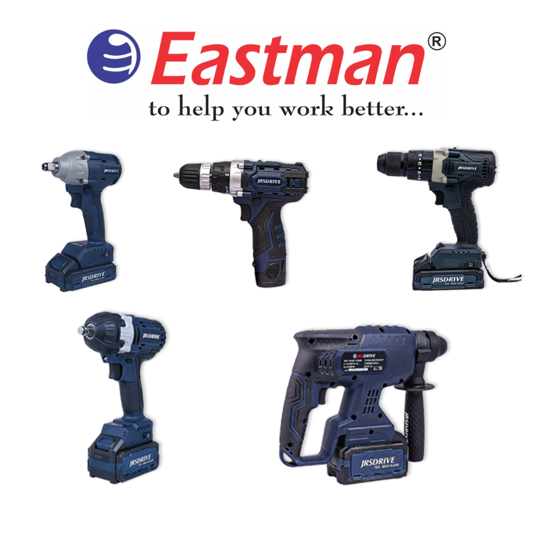 Best Cordless Power Tools 2025 – The Future of Portability & Performance 3 Set of cordless power tools including drill, grinder, and impact wrench on a workbench with batteries in workshop background.