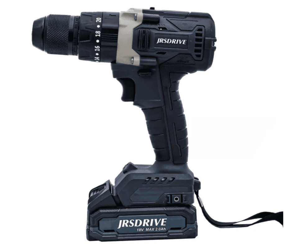 Performance cordless drill with JRS Drive technology for versatile drilling and screwing tasks. Compact, lightweight, and rechargeable for convenience.